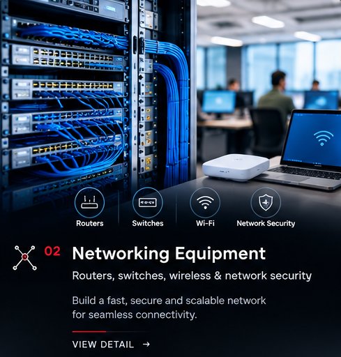 Networking Equipment — Routers, switches, wireless & network security